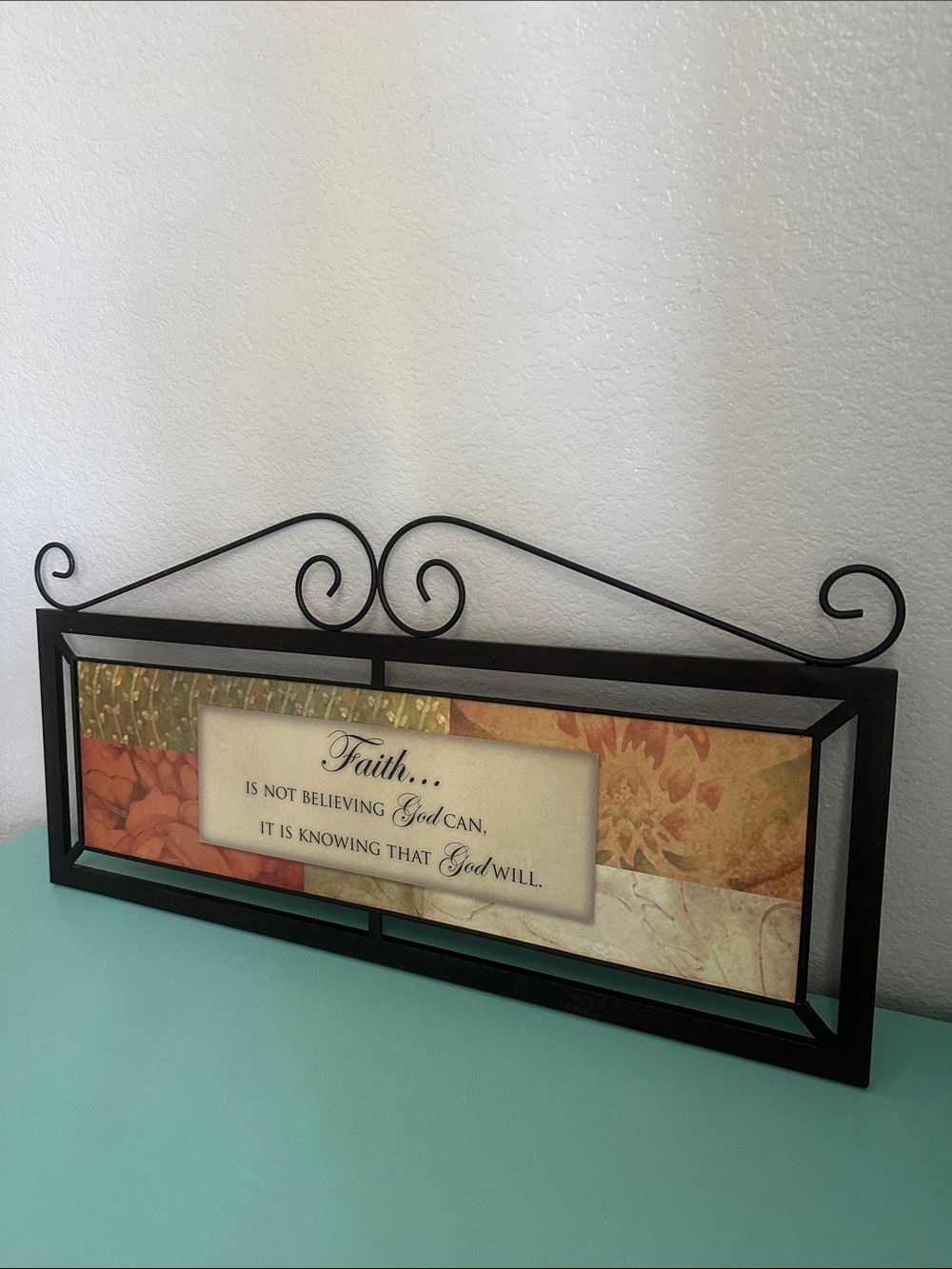 Faith Wall Sign in Black Frame with Earth-Tone Accents-brand new/never used - Picture 4 of 17